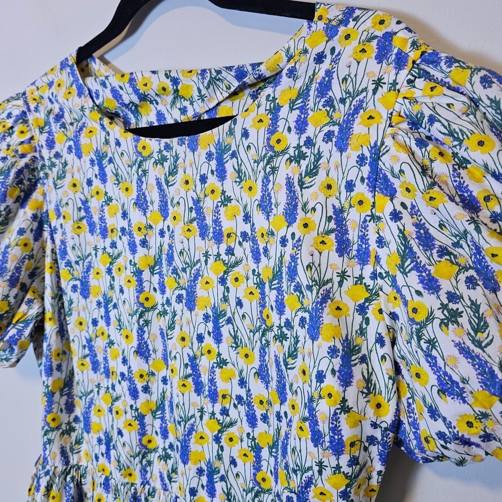 Hyacinth House XL Nicole‎ Floral Maxi Dress Puff Sleeve Open Back Tuckernuck - Picture 5 of 11